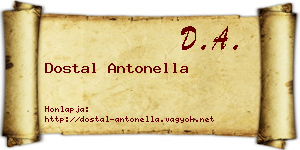Dostal Antonella névjegykártya